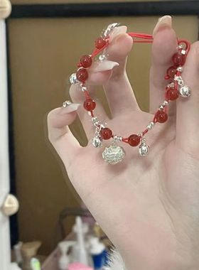 苗疆少女~祥云铃铛编织手链女小众高级手绳新中式本命年好运手饰