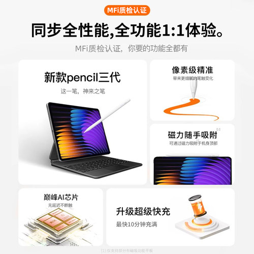 适用小米平板手写笔触控笔pad7焦点电容笔6spro电脑7pro触屏笔6pro红米redmipad/SEpencil三代6max手机5平替4 - 图0