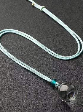 白水晶球吊坠有球必应七夕定情