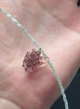 【葡萄时光】森系小清新紫色葡萄项链女清冷感小众设计精致锁骨链