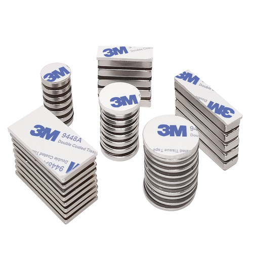 背胶强力磁铁磁吸贴片高强度圆形型长方形强磁力吸铁石钕磁性固定 - 图3