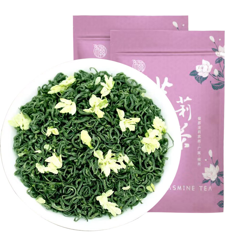 茉莉花茶叶2024新茶特级浓香型茉莉飘雪绿茶自己喝500g送100g袋装 - 图3