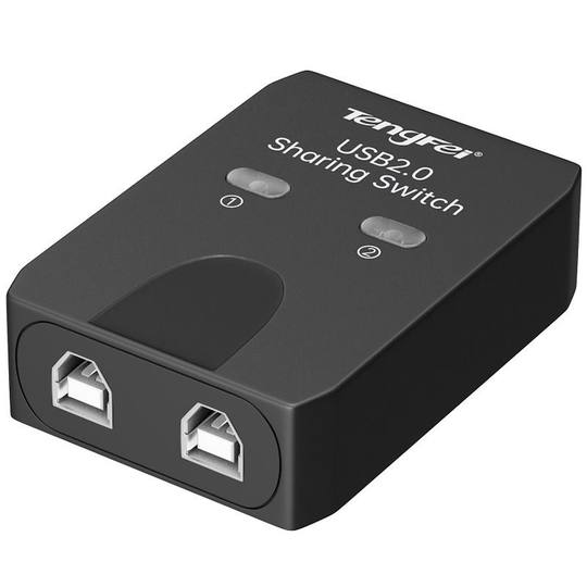 腾飞USB打印机分线器共享器切换二进一出两台多台电脑共用分接器方口台式机笔记本电脑打印线连主机键盘连接