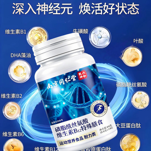 【官方正品】南京同仁堂维生素b12甲钴胺营养修复神经vb片中老年 - 图1