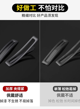 发夹边夹侧边加厚加长款碎发夹黑色发卡子刘海夹夹子头饰方形水滴