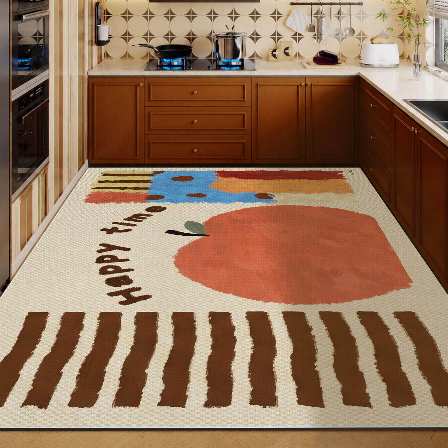 2026 fully covered large carpet, diatom mud kitchen floor mat, non-slip, oil-proof, wipeable, washable, water-absorbent and waterproof special foot mat