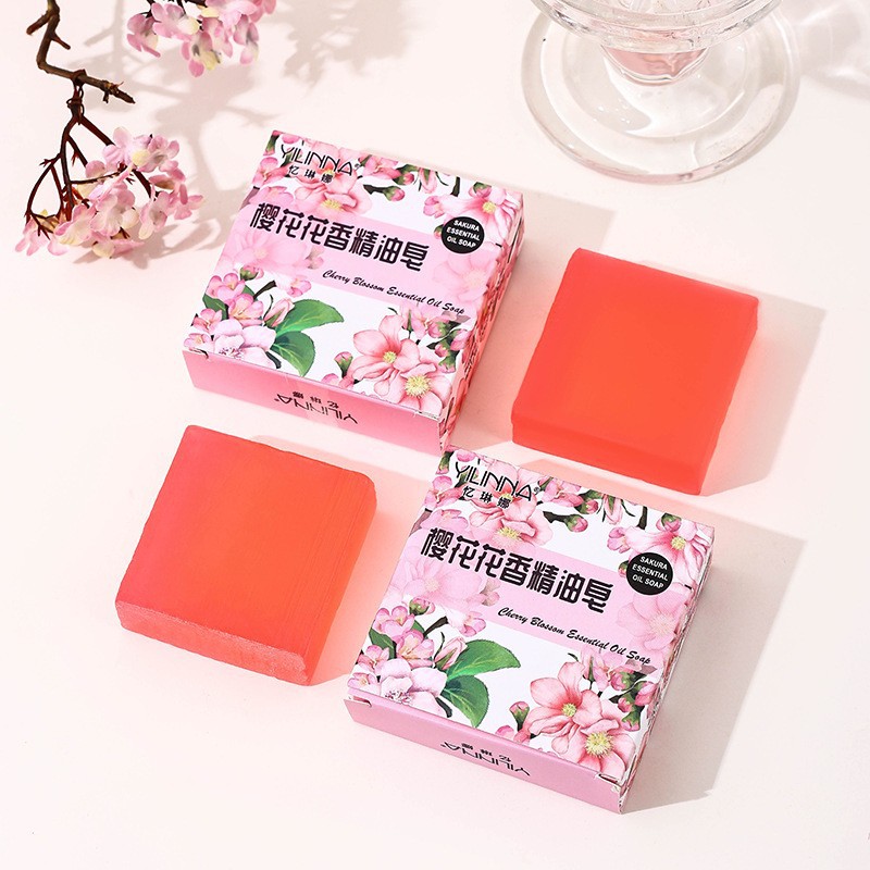 居家樱花花精油香皂深层清洁洗澡洗脸手工皂持久留香抑菌洁面香皂