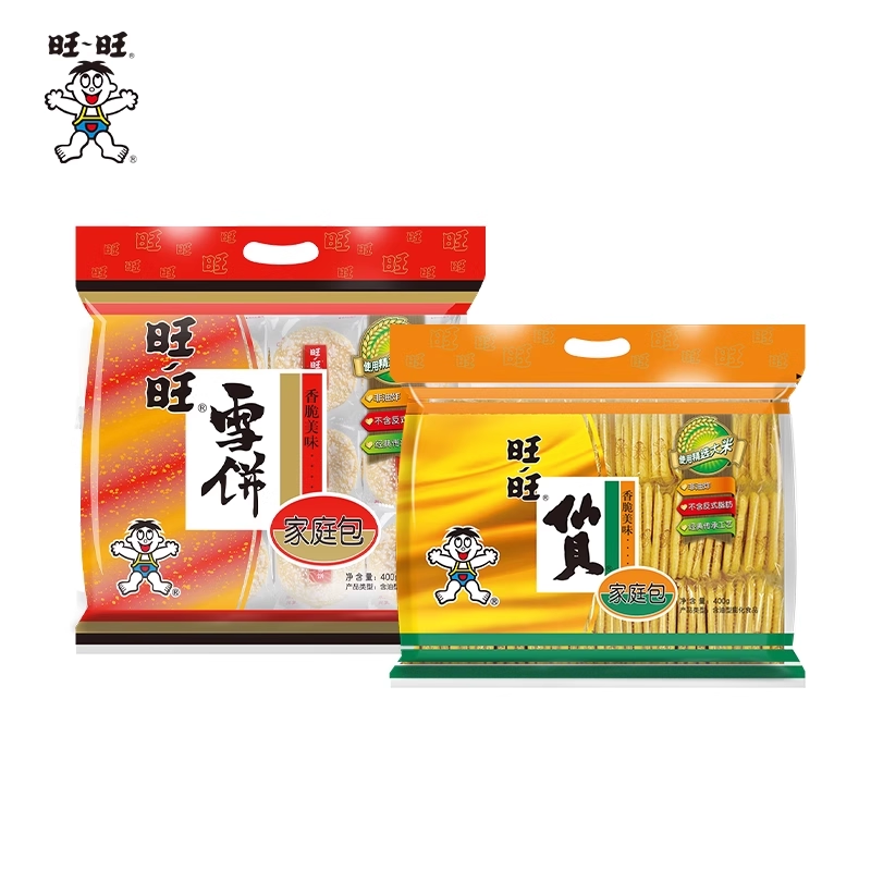 旺旺经典仙贝雪饼米果零食休闲组合家庭装脆米饼休闲辣蟹味解馋