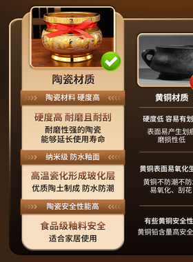 香炉家用室内上香供奉沙金陶瓷炉