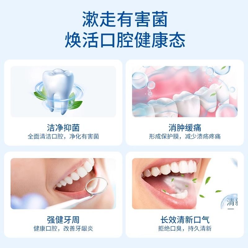 医用漱口水牙龈杀菌除口臭持久留香口腔溃疡遬牙周炎修复再生牙齿 - 图1