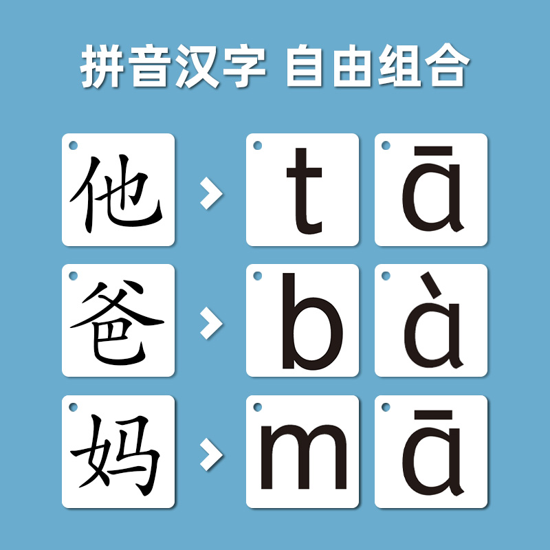 拼音卡片一年级上下册全套学习神器课本同步声韵字母拼读训练教具 - 图2