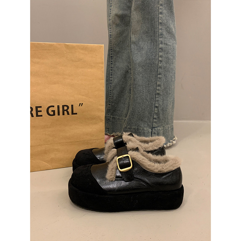 超火加绒毛毛勃肯鞋女毛绒厚底棉鞋2025新款爆款复古皮鞋单鞋平底,淘宝优惠券,粉丝福利购,淘宝优惠卷