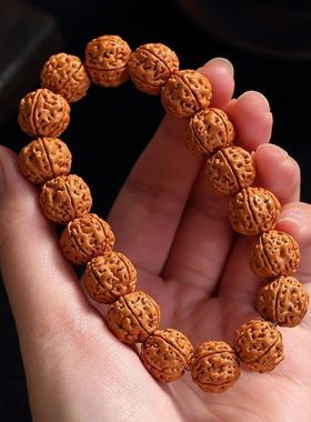 双龙纹爆肉小金刚菩提子手串男士手链文玩佛珠核桃盘玩菩提念珠