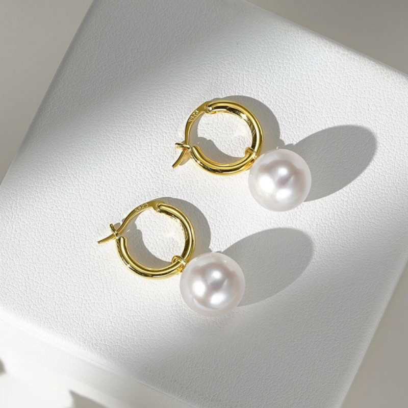 诸暨淡水珍珠耳扣女正圆强光气质女人耳环轻奢时尚高级礼物珠宝,淘宝优惠券,粉丝福利购,淘宝优惠卷