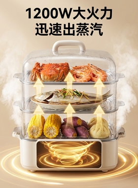 新款0涂层不锈钢多功能蒸煮一体