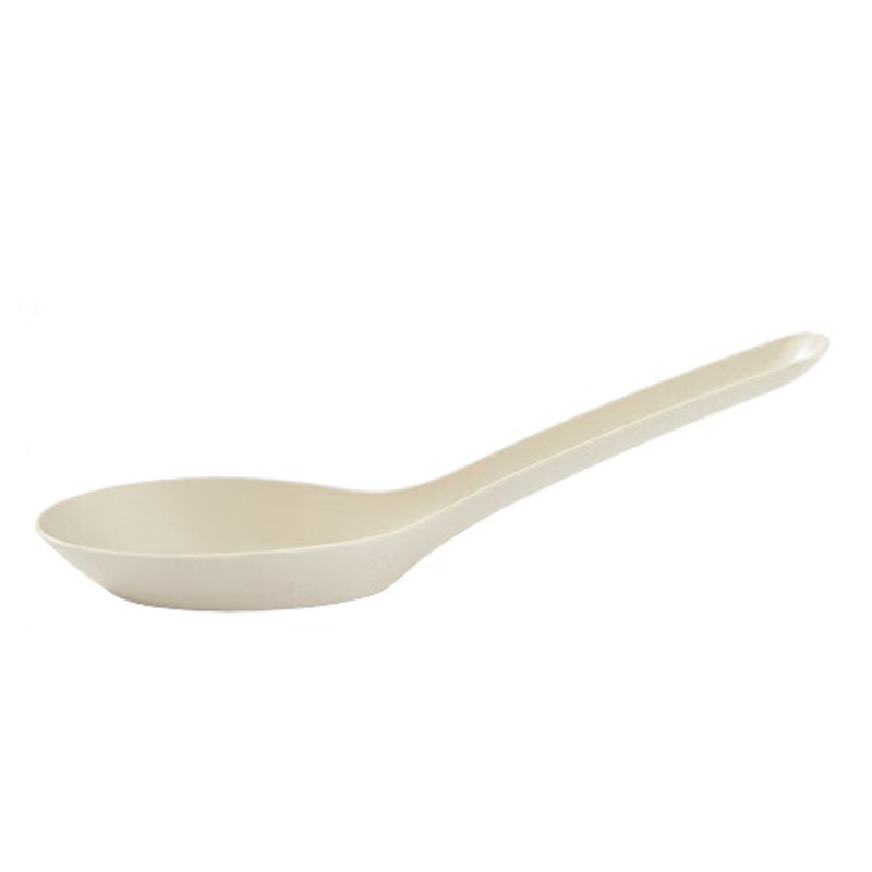 一次性汤勺稻壳可降解塑料餐勺餐饮具甜品外卖打包叉勺子加厚环保 - 图3