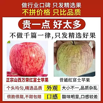 下拉14.5！山西冰糖心红富士【带箱5斤】[1元优惠券]-寻折猪