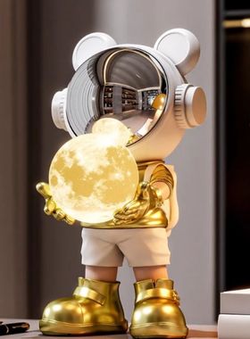 太空人宇航员小摆件客厅房间酒柜家居装饰品桌面小夜灯礼物送礼