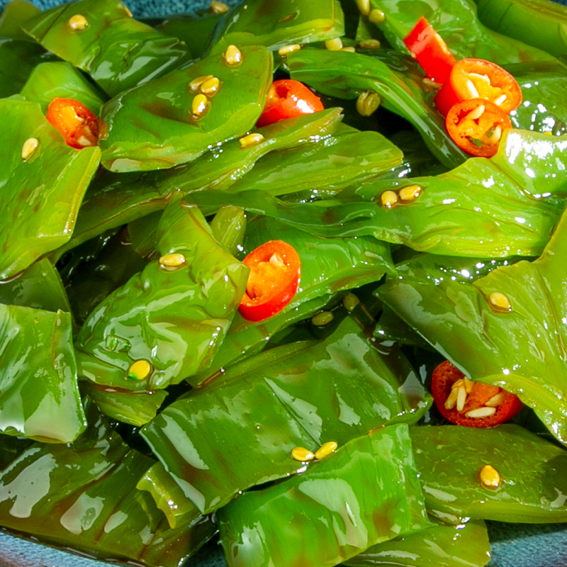 裙带菜梗段即食海白菜小袋凉拌咸菜大连特产香辣新鲜海带梗块下饭-图0