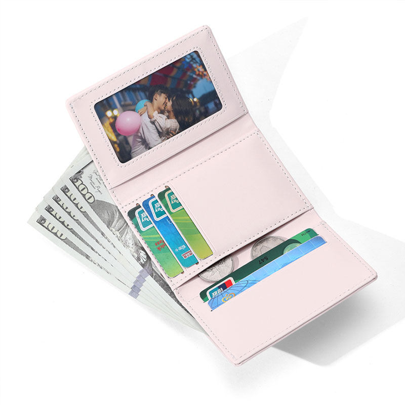 日韩简约钱包小众卡通可爱猫咪钱包2024新款小清新三折多卡位卡包