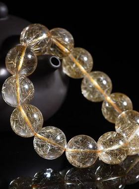 招财转运天然金发晶手串