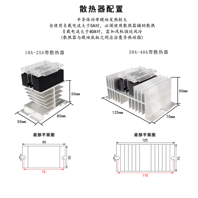 直流固态继电器25A 400V SSR-D4025D  25DD 5A10A20A40A D4005D - 图2