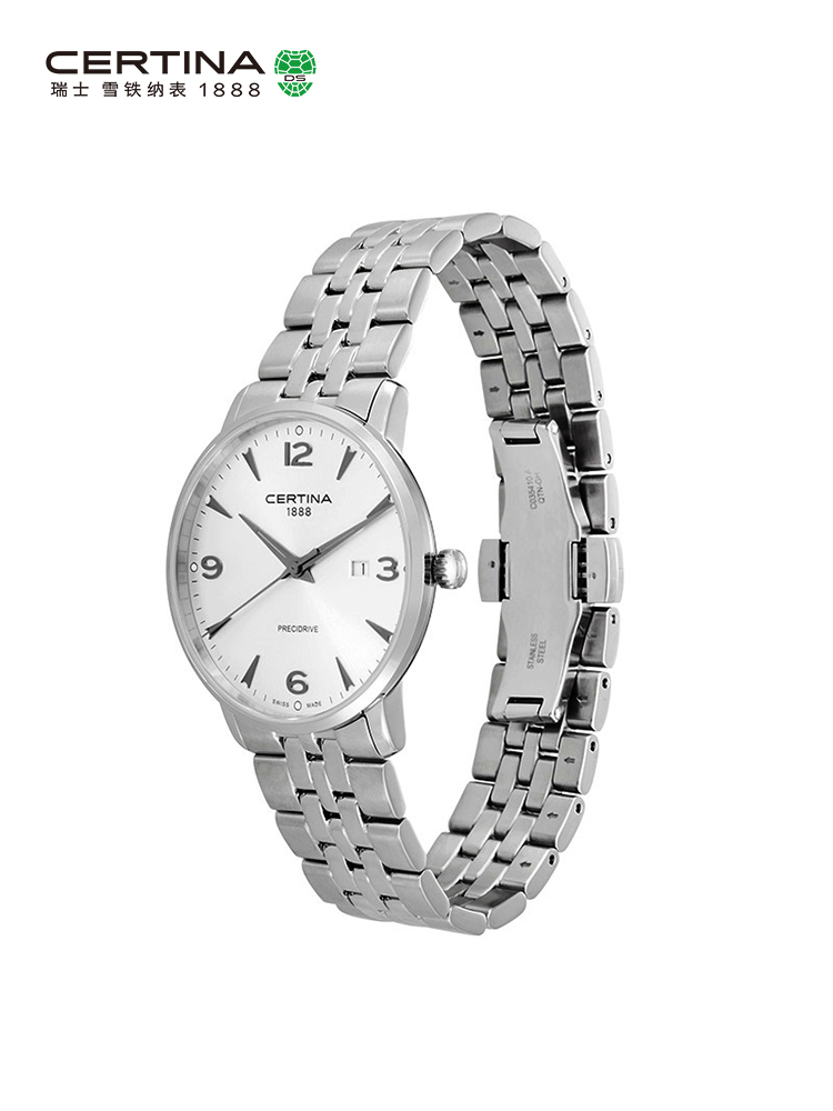 Certina雪铁纳卡门系列瑞士进口简约情侣防水石英钢带手表男表 Certina雪铁纳卡门系列瑞士进口简约情侣防水石英钢带手表男表
