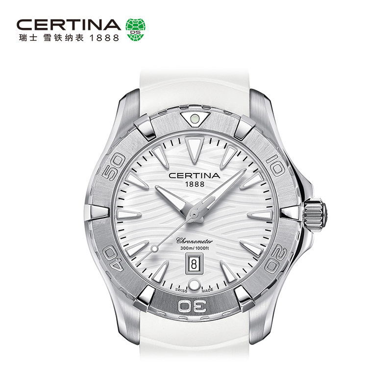 Certina雪铁纳动能系列瑞士进口运动潜水防水石英橡胶手表女表 Certina雪铁纳动能系列瑞士进口运动潜水防水石英橡胶手表女表