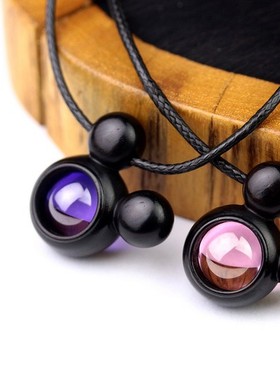 首饰紫光檀米奇老鼠转运女生吊坠