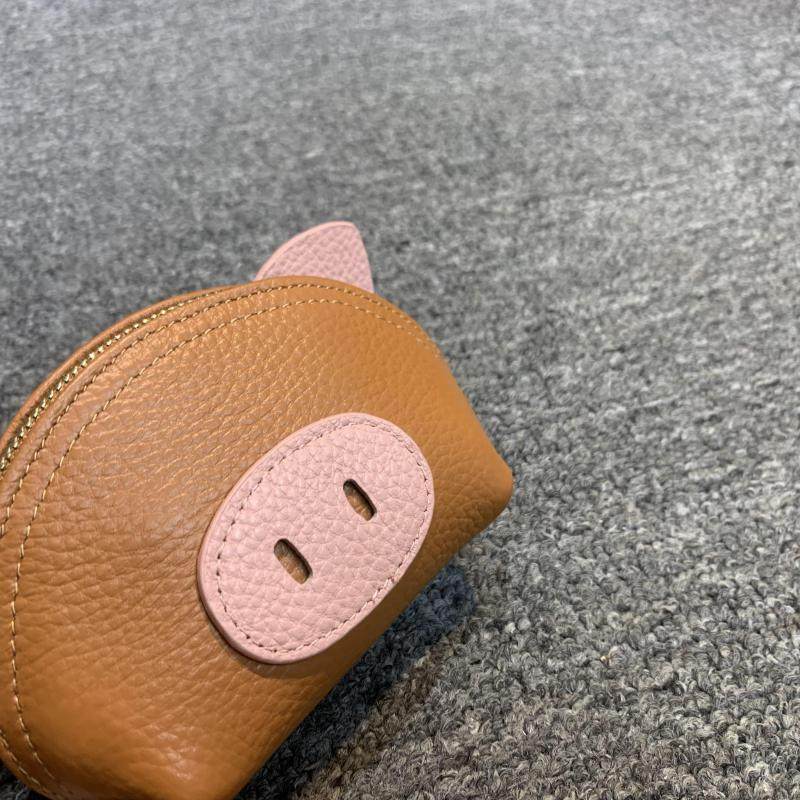 卡包女款新品真皮钱包头层牛皮撞色卡通可爱小猪猪零钱包卡包,淘宝优惠券,粉丝福利购,淘宝优惠卷