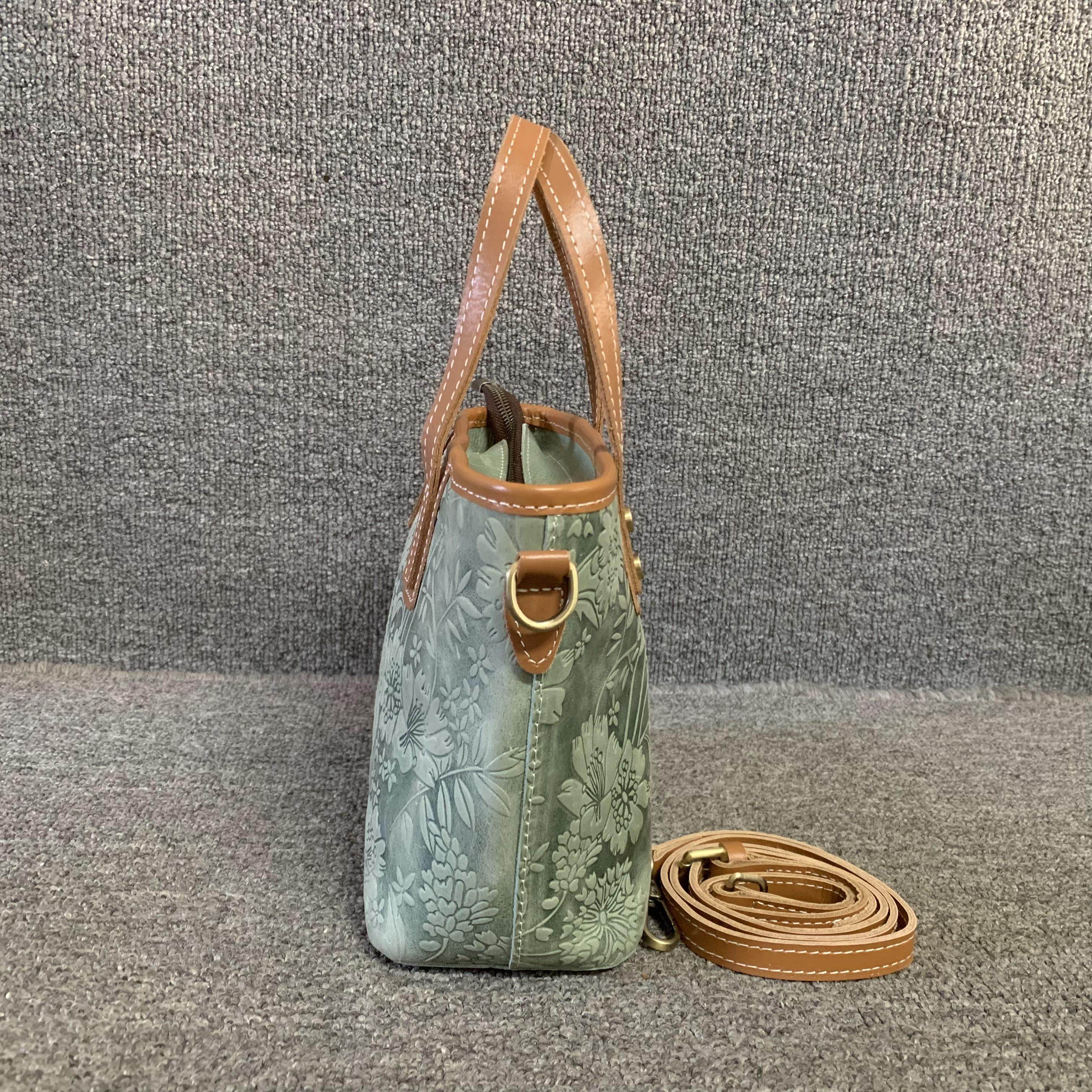 真皮女包韩版百搭时尚撞色头层疯马牛皮女手提单肩复古小托特包女,淘宝优惠券,粉丝福利购,淘宝优惠卷