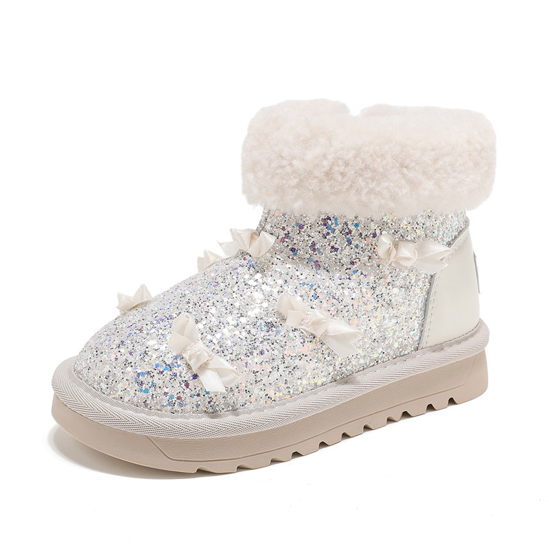 abckids女童2025新款冬季低帮加绒保暖棉鞋亮片运动鞋儿童棉靴子,淘宝优惠券,粉丝福利购,淘宝优惠卷