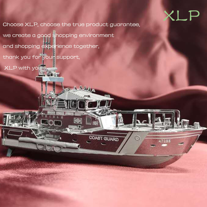 包邮全金属 diy手工3D立体拼装模型 救生艇 创意礼品益智玩具摆件 - 图1