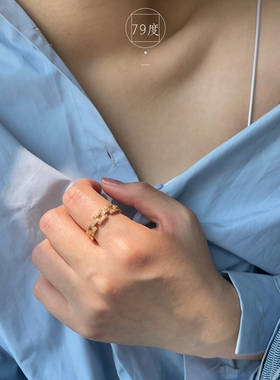 链条超闪开口戒指重磅定制