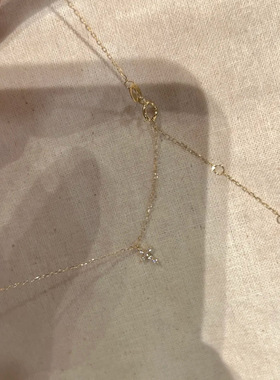 感锆石项链饰品锁骨链精巧百搭优雅时尚迷你十字项链简约小众