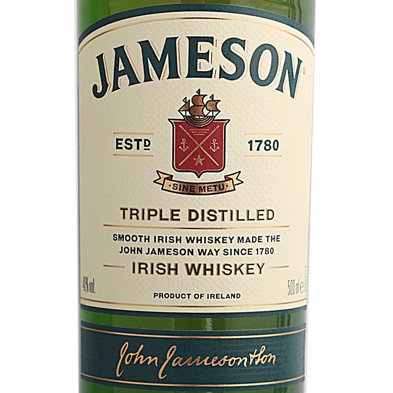 尊美醇爱尔兰威士忌 JAMESON IRISH WHISKEY 占美神进口洋酒500ml - 图1