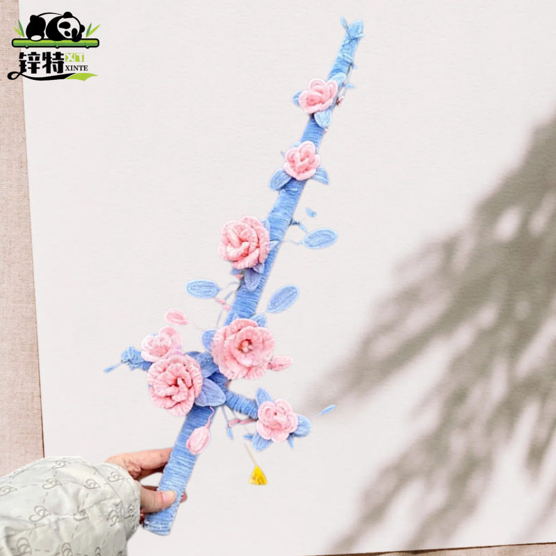 特棘宝手工di材包创特装饰花锌荆玫瑰剑扭扭棒y料意手持拿哥仿真,淘宝优惠券,粉丝福利购,淘宝优惠卷