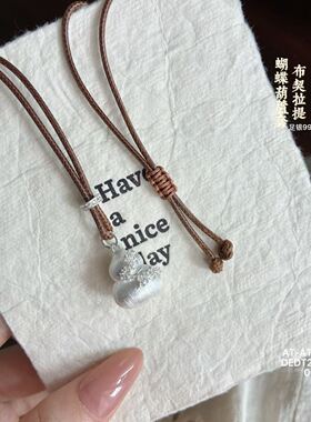 纯银新中式蝴蝶葫芦国风项链女款