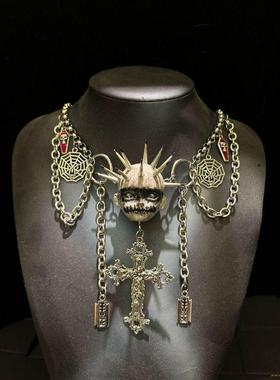 哥特朋克暗黑钛钢重工亚文化项链