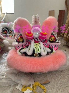 醒狮狮头佛山鹤山狮手工绘画澳洲羊毛狮舞狮团队表演成人鹤装狮