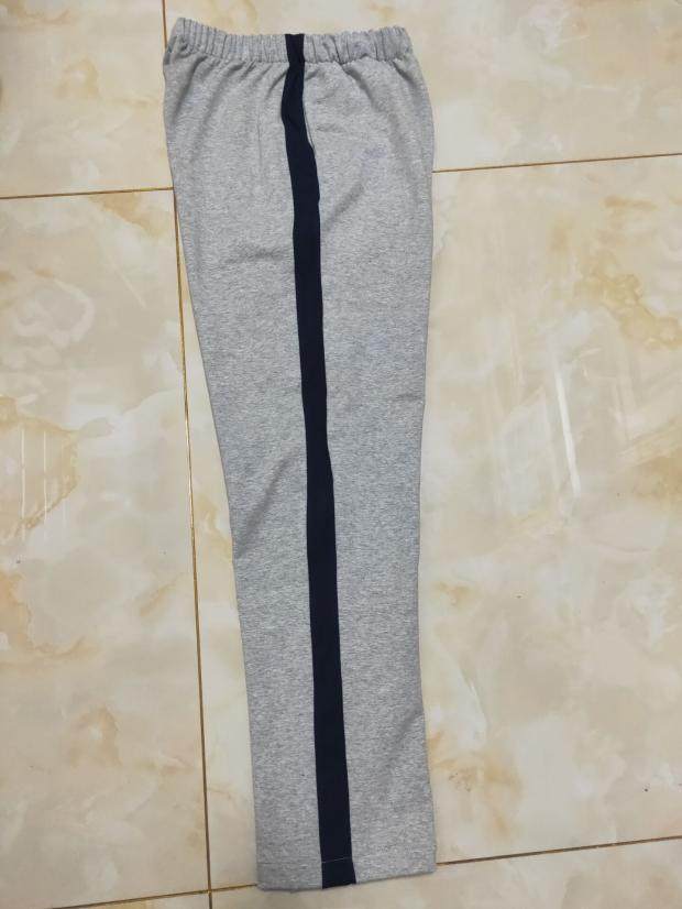 定制中小学生校服裤子纯棉运动休闲长裤浅灰色拼藏蓝宽杠学生校裤,淘宝优惠券,粉丝福利购,淘宝优惠卷