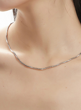 little joys简约锆石项链女小众ins原创设计简约高级感气质锁骨链