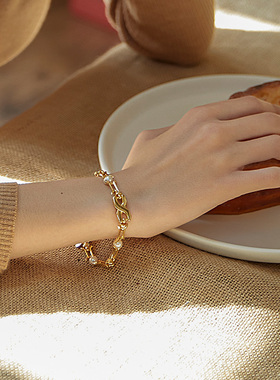 little joys无限符号链条珍珠手链女莫比乌斯环手镯小众设计简约