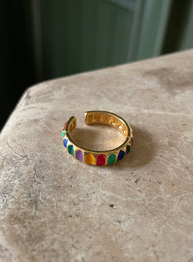 Little joys「芭蕾舞少女」复古彩虹戒指女小众简约复古秀气精致