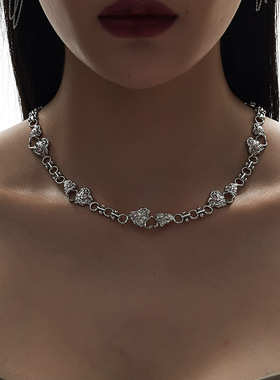 little joys褶皱爱心项链原创设计小众ins个性冷淡风通勤choker