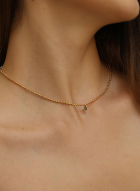 INS小众轻奢精致锁骨链锆石项链