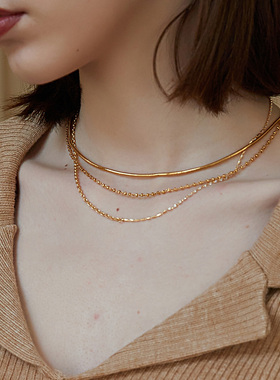 little joys链条拼接项链小众ins欧美风叠戴高级感个性时尚锁骨链
