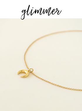 铜镀金欧美风几何造型吊坠项链