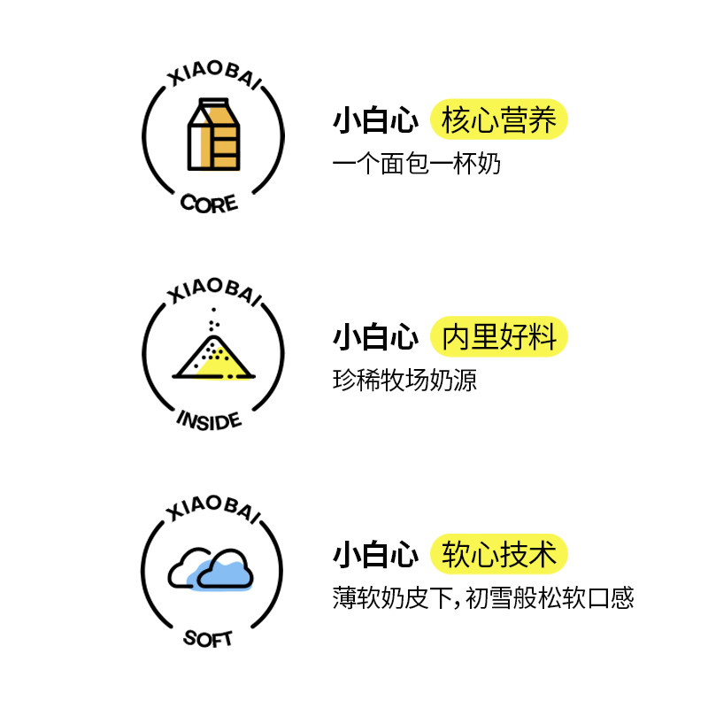 小白心里软奶皮白面包巧克力夹心早餐蛋糕营养零食 - 图0