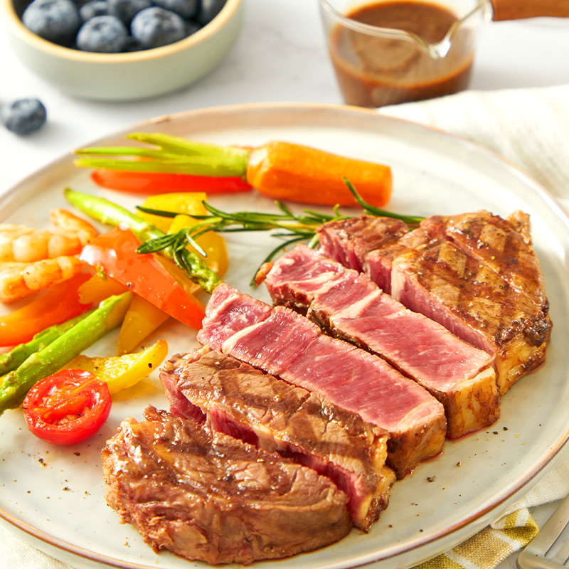 圣农旗舰店圣农家庭西冷眼肉上脑牛排静腌黑椒味整肉新鲜牛扒整切非拼接10片0